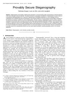 IEEE TRANSACTIONS ON COMPUTERS,  VOL. 58, NO. X, XXX 2009