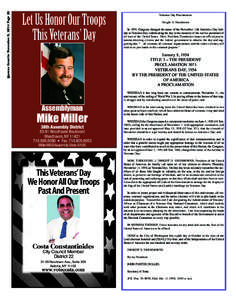 Queens Gazette November 5, 2014 Page 22  Let Us Honor Our Troops This Veterans’ Day  Veterans Day Proclamation