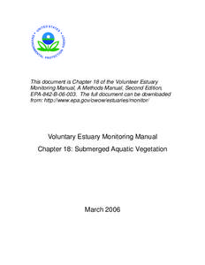 Chapter 18: Submerged Aquatic Vegetation,  Voluntary Estuary Monitoring Manual, March 2006