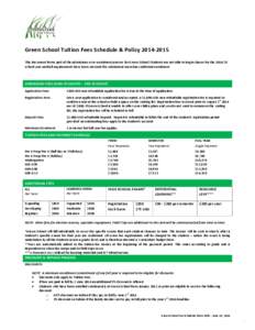 Microsoft Word - Green School Fee Schedule[removed]Final with TBA LN