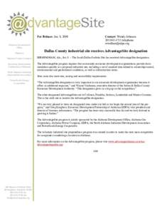 For Release: Jan. 8, 2008 Alabama Development Office Alagasco Alabama Power Company Economic Development