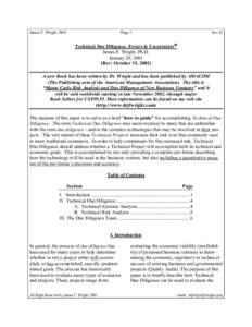 Contract law / Criminal law / Due diligence / Finance / Risk management / Risk / Venture capital / Software development process / Systems engineering process / Management / Ethics / Law