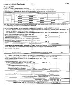 Tl[removed]Do you qualify? . Locate the number of eligible children you may claim. e Go directly across to the column that corresponds with the number of eligible children who are under age 7. . If line 5 of Part A is hiah