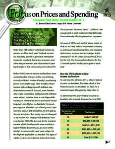 Focus on Prices and Spending: Consumer Price Index: Second Quarter 2010