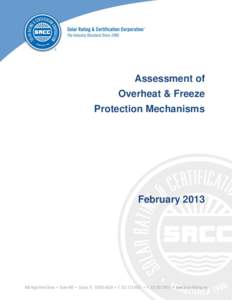 Assessment of Overheat & Freeze Protection Mechanisms