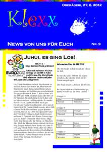 Oberägeri, [removed]Klexx News von uns für Euch Juhui, es ging Los! EM 2012 –