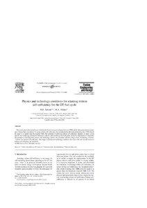 Fusion Engineering and Design[removed]–1144  Physics and technology conditions for attaining tritium