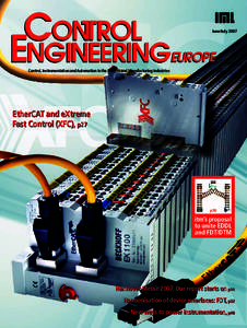 June/JulyControl, Instrumentation and Automation in the Process and Manufacturing Industries EtherCAT and eXtreme Fast Control (XFC), p27
