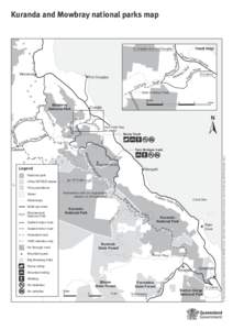 Kuranda and Mowbray national parks map