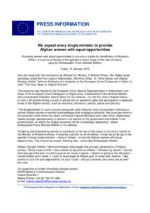 [removed]EUSR Press Release - The Year Ahead for Afghan Women - ENGLISH 2