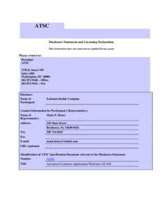 ATSC standards / Digital television / High-definition television / Television technology / Patent / Claim / Electronic engineering / Television / MPEG / Patent law / Broadcast engineering