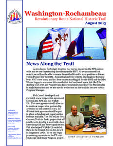Washington-Rochambeau  Revolutionary Route National Historic Trail August[removed]News Along the Trail