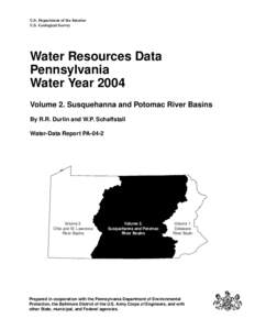 U.S. Department of the Interior U.S. Geological Survey Water Resources Data Pennsylvania Water Year 2004