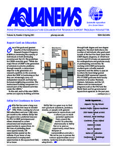 Sustainable Aquaculture for a Secure Future POND DYNAMICS/AQUACULTURE COLLABORATIVE RESEARCH SUPPORT PROGRAM NEWSLETTER Volume 16, Number 2/Spring 2001