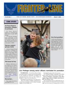 Vol. 35, No. 3  March 7, 2009 NEWS BRIEFS Air Force Reserve