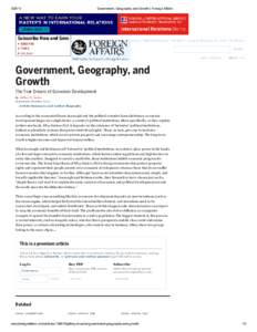 [removed]Government, Geography, and Growth | Foreign Affairs Hom e