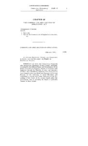 LAWS OF ANTIGUA AND BARBUDA  Common Law (Declaration Application)  of