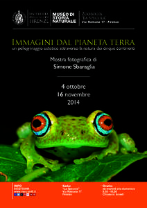 Zoologia “La Specola” Via Romana 17 - Firenze  Immagini dal pianeta terra