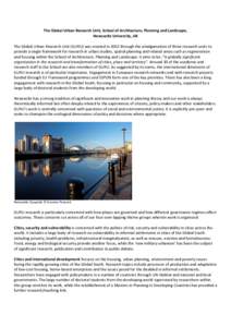 Academia / Earth / Global Urban Research Unit / Town and country planning in the United Kingdom / Geoff Vigar / Stuart Cameron / Urban planning / Environmental planning / Built environment / Environment / Environmental social science / Newcastle University