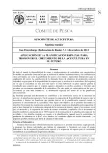 COFI:AQ/VII[removed]Junio de 2013 Food and Agriculture Organization of the