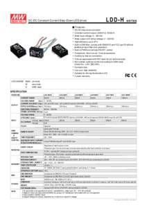 LDD-H  DC-DC Constant Current Step-Down LED driver s e r ie s