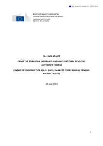 Ref. Ares[removed][removed]EUROPEAN COMMISSION Directorate General Internal Market and Services FINANCIAL INSTITUTIONS Insurance and pensions