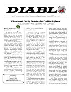DIABLO Voice Of The Family And Friends Of The 508th Parachute Infantry Regiment Association- FebruaryVol. 2, Nr. 1  Friends and Family Reunion Set For Birmingham
