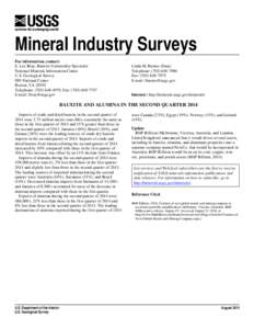 Bauxite and Alumina in the Second Quarter 2014