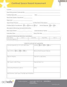 1  Print Form Confined Space Hazard Assessment