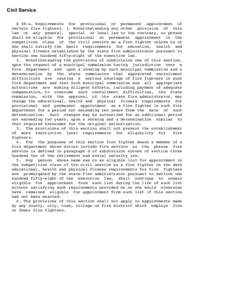 Civil Service § 58-a. Requirements for provisional or permanent appointment of certain fire fighters. 1. Notwithstanding any other provision of this law or any general, special or local law to the contrary, no person sh