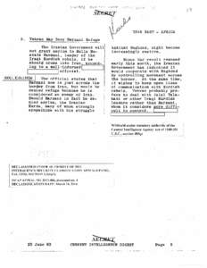 Current Intelligence Digest: Tehran May Deny Barzani Refuge, June 25, 1963