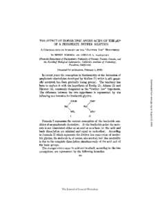 THE EFFECT OF ISOELECTRIC AMINO ACIDS ON THE pH + OF A PHOSPHATE BUFFER SOLUTION A CONTRIBUTION IN SUPPORT OF THE ((ZWlTTER ION