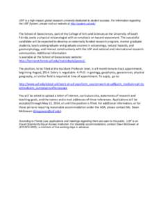 Association of Public and Land-Grant Universities / University of South Florida / Hillsborough County /  Florida / Florida