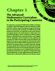 Educational stages / Youth / Trends in International Mathematics and Science Study / Secondary education / High school / Education in the United States / Mathematics education / Eleventh grade / Twelfth grade / Education / Educational research / Adolescence