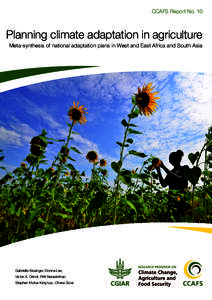 CCAFS Report No. 10  Planning climate adaptation in agriculture Meta-synthesis of national adaptation plans in West and East Africa and South Asia  Gabrielle Kissinger, Donna Lee,