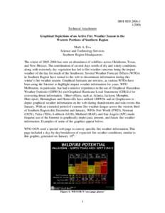 SRH SSDTechnical Attachment Graphical Depictions of an Active Fire Weather Season in the Western Portions of Southern Region Mark A. Fox