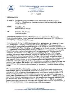 Document No. EPA-AO-054  Kingston Ash Recovery Project Non-Time-Critical Removal Action River System Action Memorandum