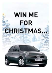 “Win A Brand New Micra” Terms And Conditions Open to all residents of the UK, over 17 years of age, except Noel Chadwick Ltd employees, their relatives and employees of Chorley Nissan group and their relatives. Cust
