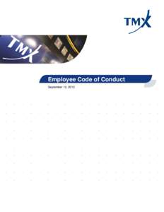 Employee Code of Conduct September 12, 2012 Employee Code of Conduct  Contents