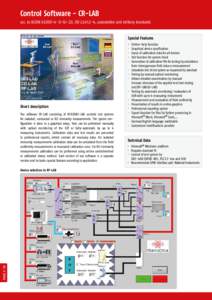 Control Software - CR-LAB acc. to IEC/EN, ISO, automotive and military standards Special Features	 •	 ·