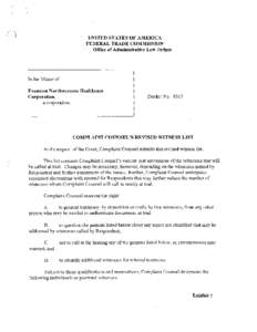 Respondent's Opposition to Complaint Counsel's Renewed Motion for the Admission of Portions of Dr. Jonathan Baker's Expert Reports into Evidence - Exhibit 7