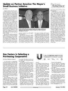 Update on Partner America: The Mayor’s Small Business Initiative By Jeff Bean Bridgeport Mayor Bill Finch summarized PartnerAmerica™ best when he said, “Small businesses are the engine of growth for cities and town