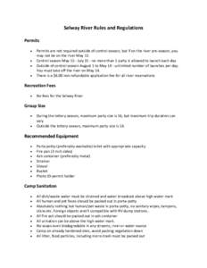 Microsoft Word - Selway River Rules and Regulations.docx