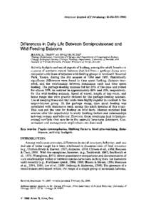 Differences in daily life between semiprovisioned and wild-feeding baboons