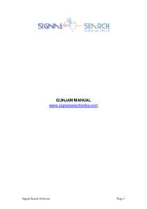 GUNJAN MANUAL www.signalsearchindia.com Signal Search Software  Page 1