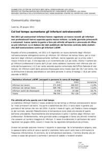 SAMMELSTELLE FÜR DIE STATISTIK DER UNFALLVERSICHERUNG UVG (SSUV) SERVICE DE CENTRALISATION DES STATISTIQUES DE L’ASSURANCE-ACCIDENTS LAA (SSAA) SERVIZIO CENTRALE DELLE STATISTICHE DELL’ASSICURAZIONE CONTRO GLI INFOR