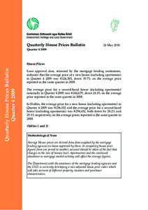 Quarterly House Prices Bulletin  24 May 2010 Quarter[removed]
