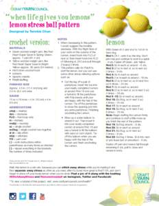 “  ” When Life Gives You Lemons Lemon Stress Ball Pattern