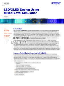 White Paper  LED/OLED Design Using Mixed-Level Simulation April 2015