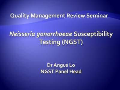 Quality Management Review Seminar   